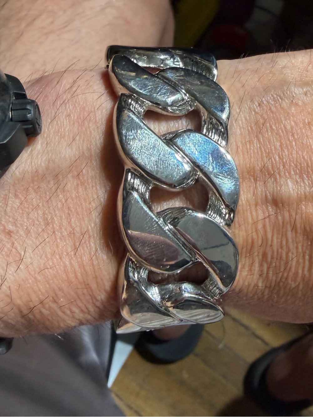 Vintage Cookie Lee Silver Tone Clamper Bracelet 7”